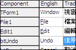 Step 2. Providing translations for user interface items in TsiLang Translation Editor